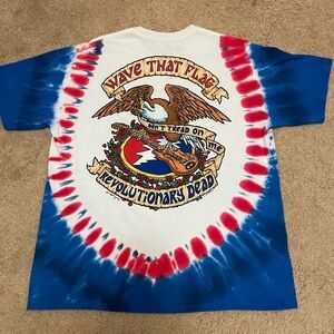 Very nice and bright two sided liquid blue Grateful Dead T-shirt